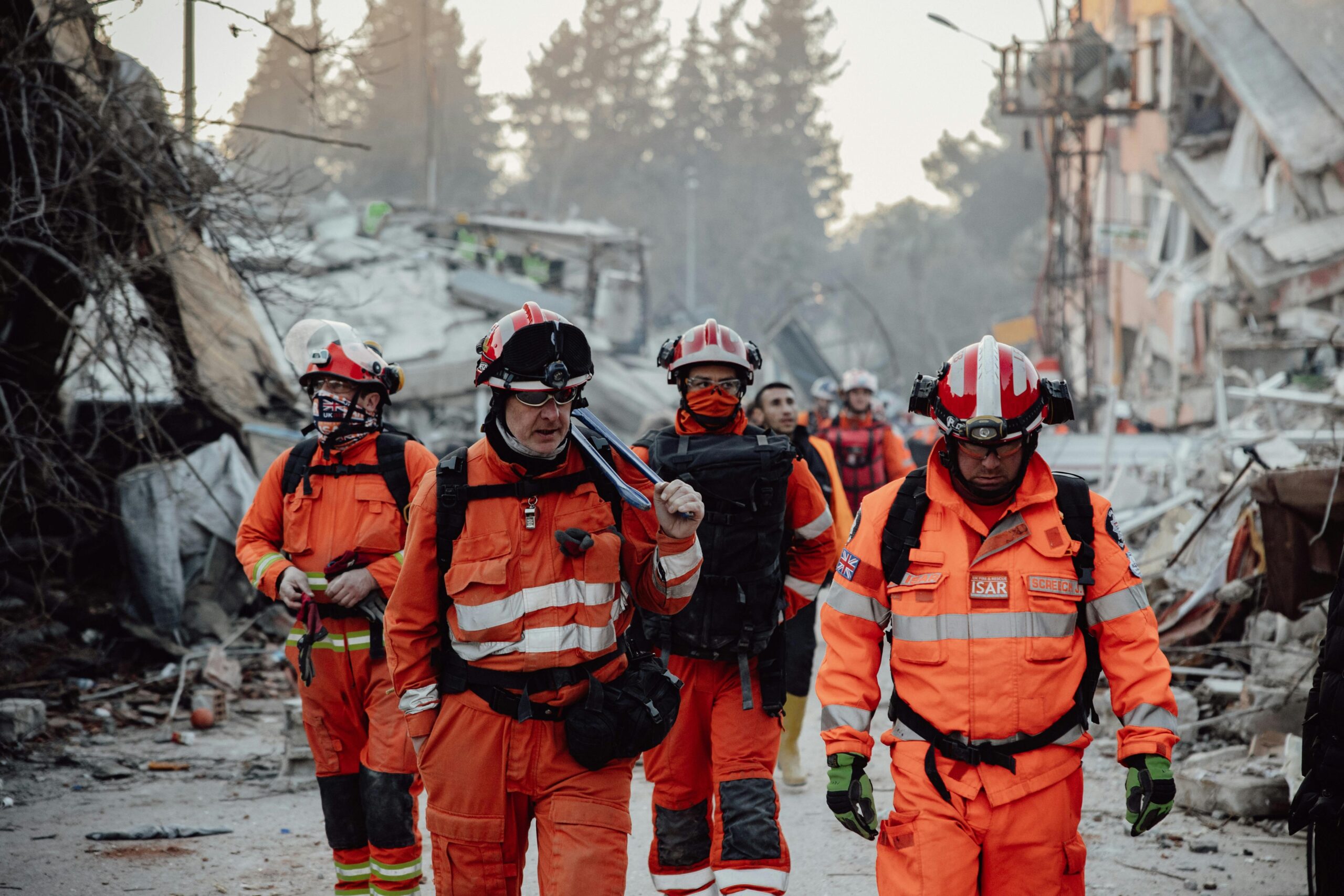 Photo illustrating a rescue operation team negotiating for hostages in a dangerous zone