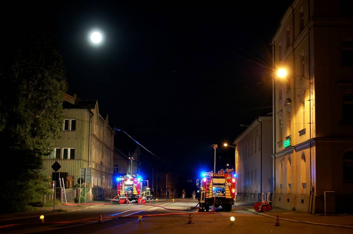 Feuerwehreinsatz in der Nacht...